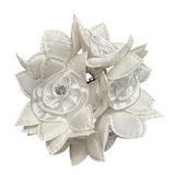 New! Rose Petal Hair Scrunchie with Crystals