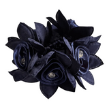 New! Rose Petal Hair Scrunchie with Crystals