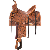 NEW! Royal King Prescott All Around Saddle -8-inch gullet Cowboy Roper