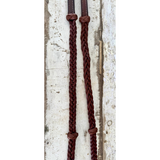 New! Ruby Rose Plaited Reins with Knots - Country Scene Saddlery and Pet Supplies