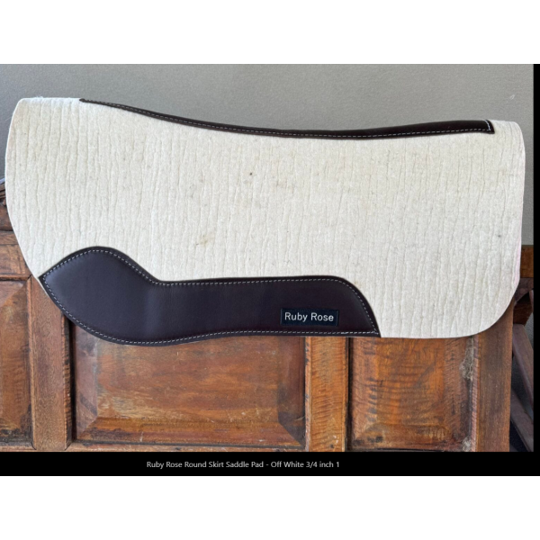 New! Ruby Rose Round Skirt Saddle Pad – Off White 3/4 inch Summer Combos