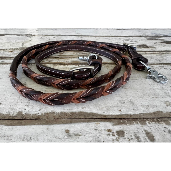 New! Ruby Rose Two-Toned Blood Knot Sporting Reins