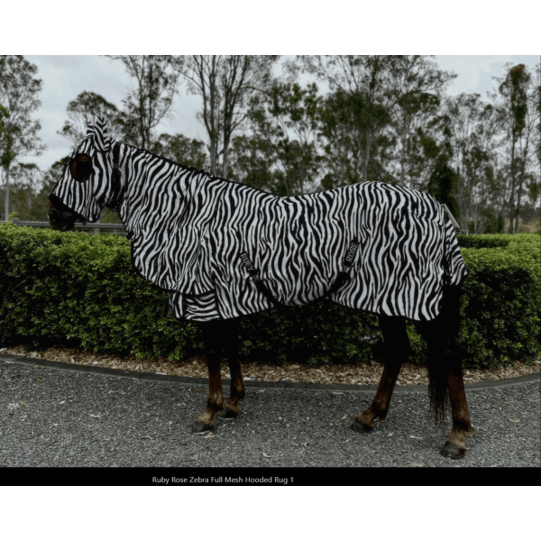 New! Ruby Rose Zebra Full Mesh Hooded Rug 5’6. Summer Combos