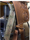 T5207 RW Leopard Latigo Set - Country Scene Saddlery and Pet Supplies