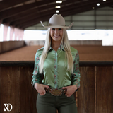 New! SAGE BRONC SATIN PERFORMANCE RODEO SHIRT - PERFORMANCE RODEO SHIRT