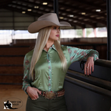 New! SAGE BRONC SATIN PERFORMANCE RODEO SHIRT - PERFORMANCE RODEO SHIRT