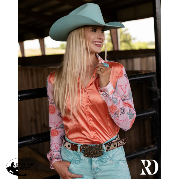 New! SATIN MESH PERFORMANCE RODEO SHIRT Western Style