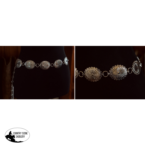 New! Scallop Concho Belt / SILVER Handbags and Wallets » Cross Body Purses