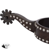 New! Schneiders® Antiqued Brown Steel Spurs with Dots - Country Scene Saddlery and Pet Supplies