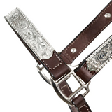 New! Schneiders® Beaded Silver Plated Show Halter With Lead
