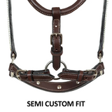 New! Schneiders® Beaded Silver Plated Show Halter With Lead