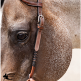 New! Schneiders® Black and Chocolate Rawhide Two-Ear Ranch Headstall - Full Size