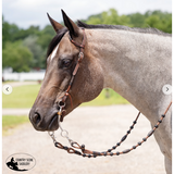 New! Schneiders® Black and Chocolate Rawhide Two-Ear Ranch Headstall - Full Size