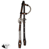 New! Schneiders® Browband Headstall with Chocolate Rawhide Accents - Country Scene Saddlery and Pet Supplies