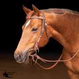 New! Schneiders® Browband Headstall with Chocolate Rawhide - Country Scene Saddlery and Pet Supplies