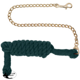 New! Schneiders® Cotton Lead Rope with Chain - Country Scene Saddlery and Pet Supplies