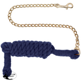 New! Schneiders® Cotton Lead Rope with Chain 8 feet / Navy