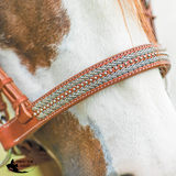 New! Schneiders® Harness Leather Decorative Nose Side Pull Billy Royal Show Halters