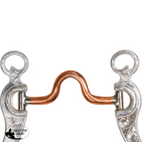 New! Schneiders® Medium Port Copper Mouth Grazing Bit with Engraved Cheeks Western Bits