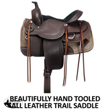 New! Schneiders® Oiled Leather Western Trail Saddle 7 inch gullet and Full QHB - Country Scene Saddlery and Pet Supplies