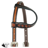 New! Schneiders® One Ear Diamond Tooled Silver Concho Ranch Headstall Full Western Tack Sets