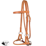 New! Schneiders® Rolled Nose Leather Side Pull - Full Horse - Hackamore