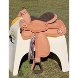 Schneiders® Running W II Roughout Western Work Saddle - saddle