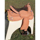 Schneiders® Running W II Roughout Western Work Saddle - saddle