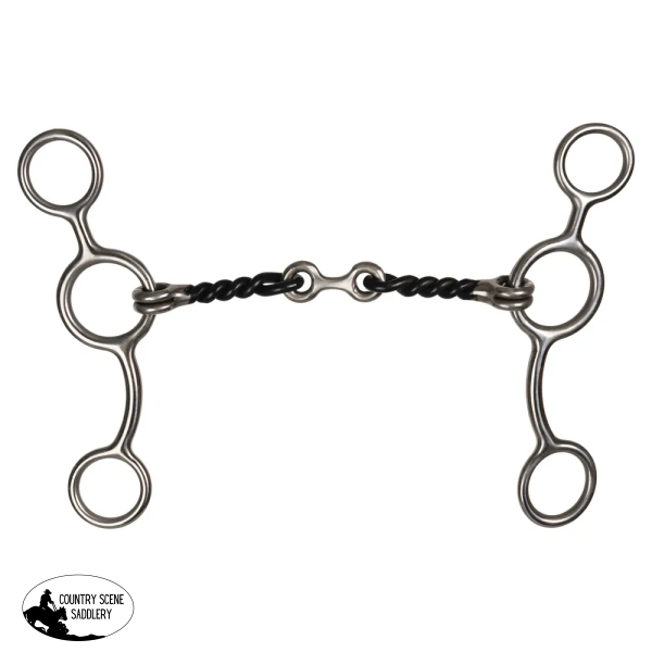 New! Schneiders® Twisted Wire Dog Bone Stainless Steel Snaffle Bit Western Shirts