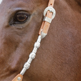New! Schneiders® Two Ear Silver Plated Concho Western Show Headstall Western Bridle