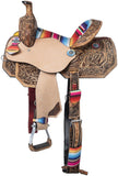 Serape Barrel Saddle Black or Light Oil - Country Scene Saddlery and Pet Supplies