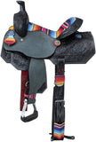 Serape Barrel Saddle Black or Light Oil - Country Scene Saddlery and Pet Supplies