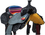 Serape Barrel Saddle Black or Light Oil - Country Scene Saddlery and Pet Supplies