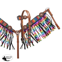 New! ~ Serape Print Headstall.