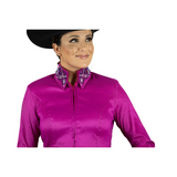 New! Shiloh Crystaled Taffy Show Blouse Fuchsia