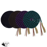 New! Showman 23' Nylon braided Mecate Reins with Horse Hair Tassel - Country Scene Saddlery and Pet Supplies