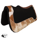 NEW! Showman 24" x 24" Contoured Felt Pad with Cowhide Wear Leathers - Country Scene Saddlery and Pet Supplies