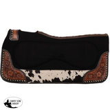 New! Showman 31" x 32" Bloomhide Contoured Black Felt Saddle Pad - Country Scene Saddlery and Pet Supplies