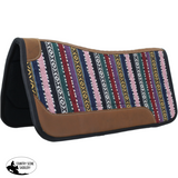 New! Showman 31’’ x 32’’ Bright Horizons Contoured Saddle Pad with Felt Bottom Western Pads