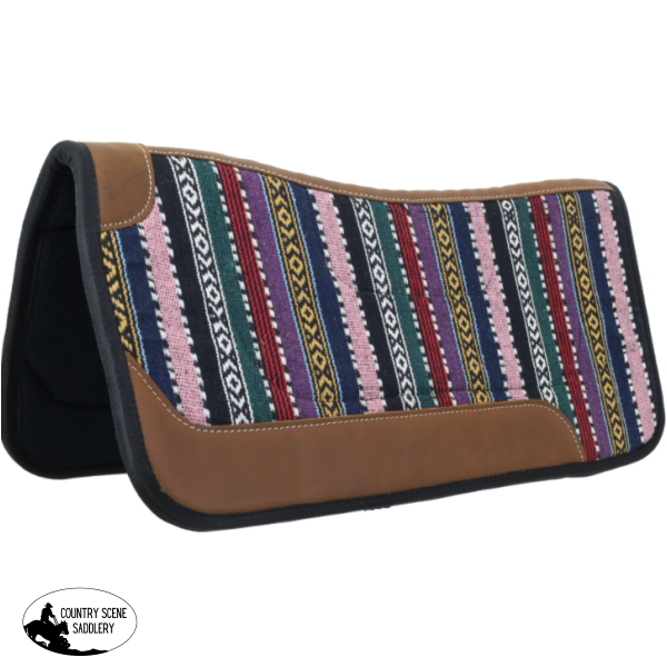 New! Showman 31’’ x 32’’ Bright Horizons Contoured Saddle Pad with Felt Bottom Western Pads