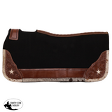 New! Showman 31" x 32" Starry Hide Contoured Black Felt Saddle Pad - Country Scene Saddlery and Pet Supplies