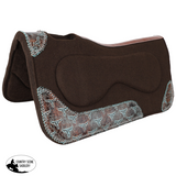 New! Showman 31" x 32" Weathered Steer Built-Up Felt Saddle Pad - Country Scene Saddlery and Pet Supplies