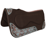 New! Showman 31" x 32" Weathered Steer Built-Up Felt Saddle Pad - Country Scene Saddlery and Pet Supplies