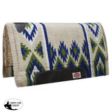 New! Showman™ 36" x 34" 100% Wool Top Cutter Style Saddle Pad with Kodel Fleece Bottom and Top Grain Leather Wear Leathers. - Country Scene Saddlery and Pet Supplies
