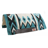 New! Showman™ 36" x 34" 100% Wool Top Cutter Style Saddle Pad with Kodel Fleece Bottom and Top Grain Leather Wear Leathers. - Country Scene Saddlery and Pet Supplies