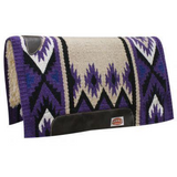 New! Showman™ 36" x 34" 100% Wool Top Cutter Style Saddle Pad with Kodel Fleece Bottom and Top Grain Leather Wear Leathers. - Country Scene Saddlery and Pet Supplies