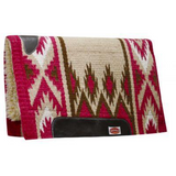 New! Showman™ 36" x 34" 100% Wool Top Cutter Style Saddle Pad with Kodel Fleece Bottom and Top Grain Leather Wear Leathers. - Country Scene Saddlery and Pet Supplies