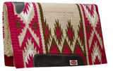 New! Showman™ 36" x 34" 100% Wool Top Cutter Style Saddle Pad with Kodel Fleece Bottom and Top Grain Leather Wear Leathers. - Country Scene Saddlery and Pet Supplies