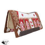 New! Showman 36" x 34" Wool Top Saddle Pad with Memory Felt Bottom - Bear Paw - Country Scene Saddlery and Pet Supplies