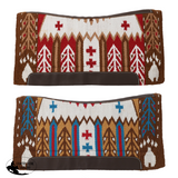 New! Showman 36" x 34" Wool Top Saddle Pad with Memory Felt Bottom - Bear Paw - Country Scene Saddlery and Pet Supplies